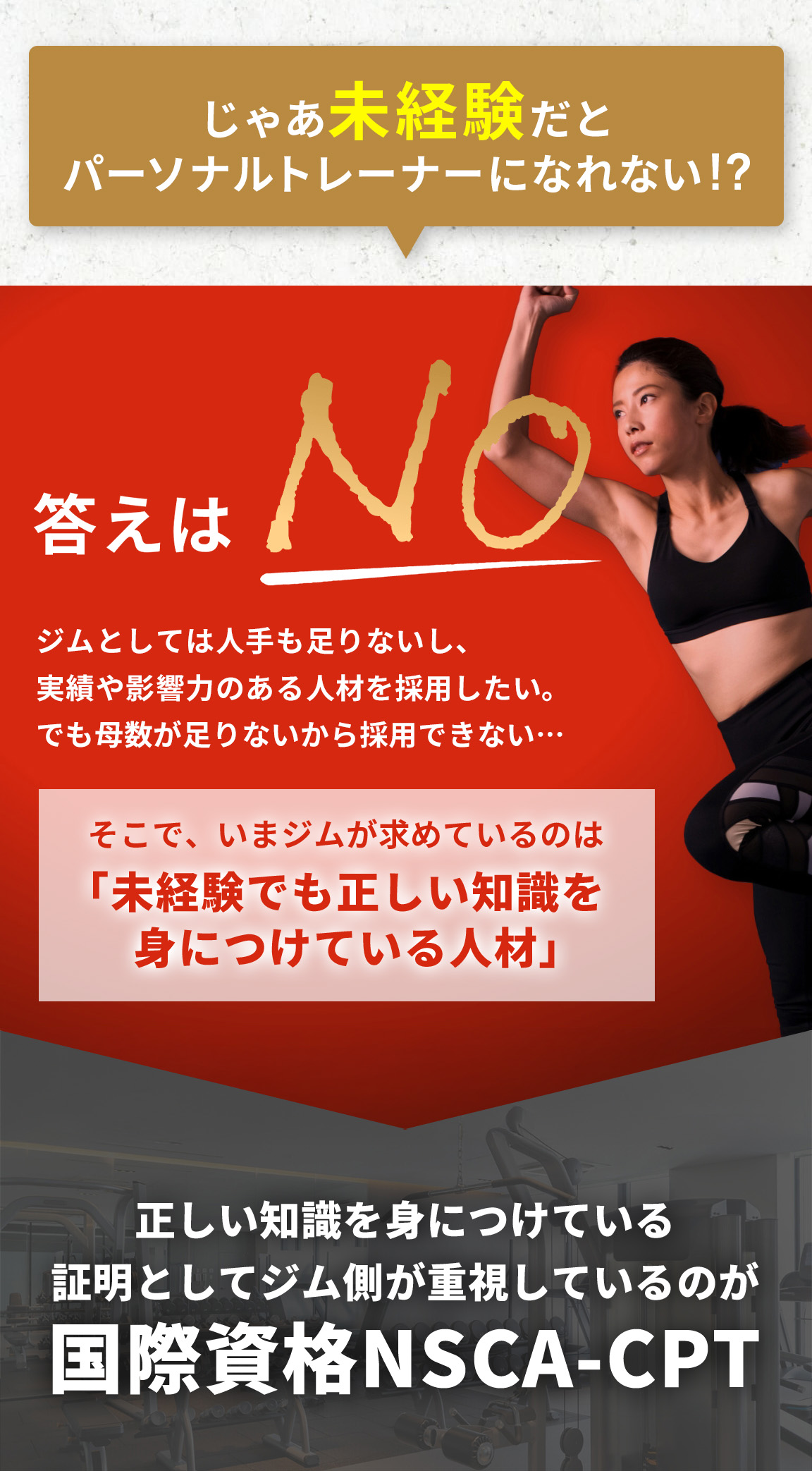 NSCA-CPT資格取得をオンラインで学べるトレスクのカリキュラム.